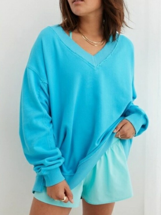 aerie Tops - Aerie Every Day Vacay V Neck Sweatshirt